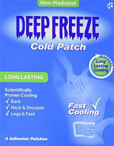 Deep Well Patch Freeze Cold Patches Cooling Therapy for Sprains, Strains & Muscle Pain