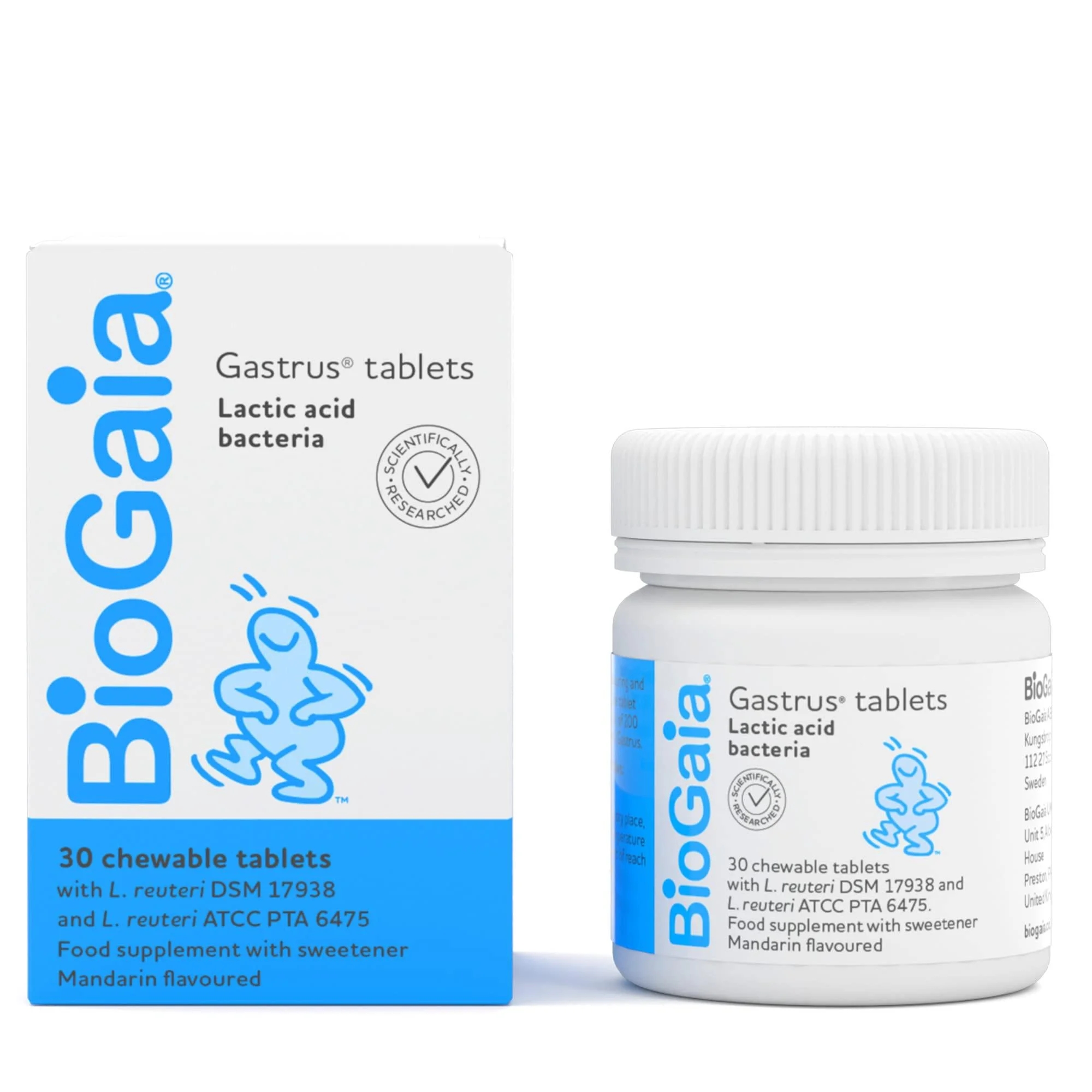 Biogaia Gastrus Probiotic Chewable Tablets. 30 Tablets