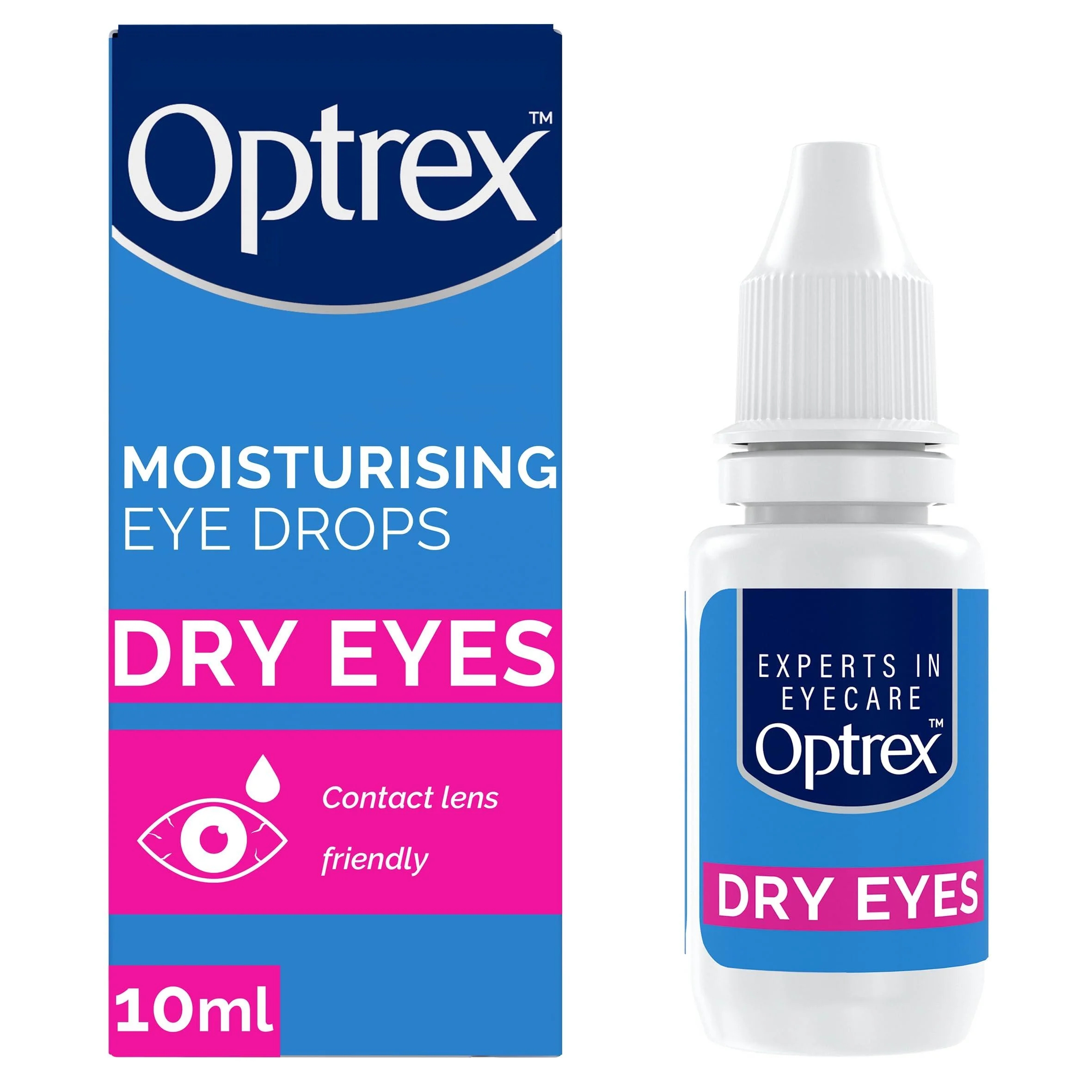 OPTReXTM Moisturising Eye Drops for Dry Eyes, Comforts and Soothes
